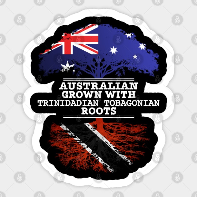 Australian Grown With Trinidadian Tobagonian Roots - Gift for Trinidadian Tobagonian With Roots From Trinidad and Tobago Sticker by Country Flags